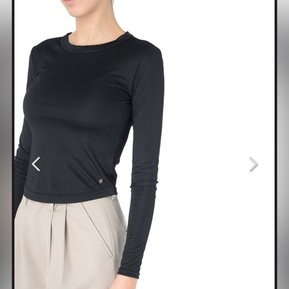 Anine Bing Black Fitted Long Sleeve ribbed Jane top - Picture 2 of 9